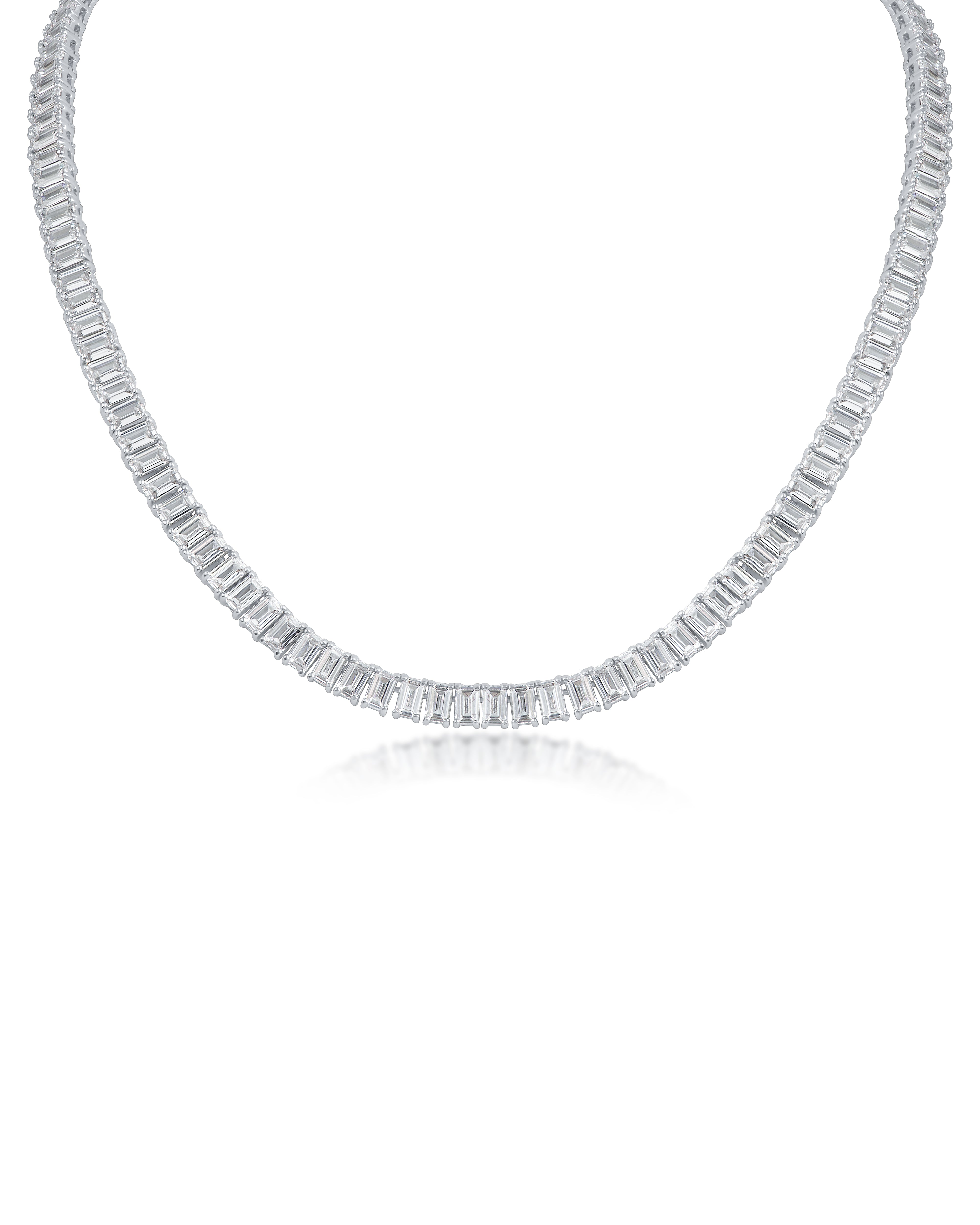 Emerald CZ Tennis Necklace