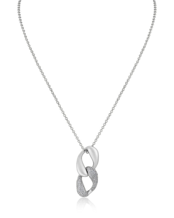 Pave Double Link Pendant