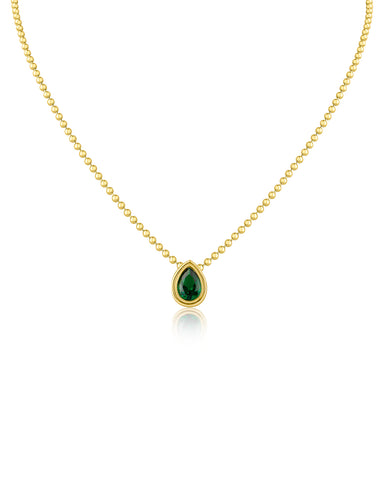 Emerald Bezel Set Hoop Earrings