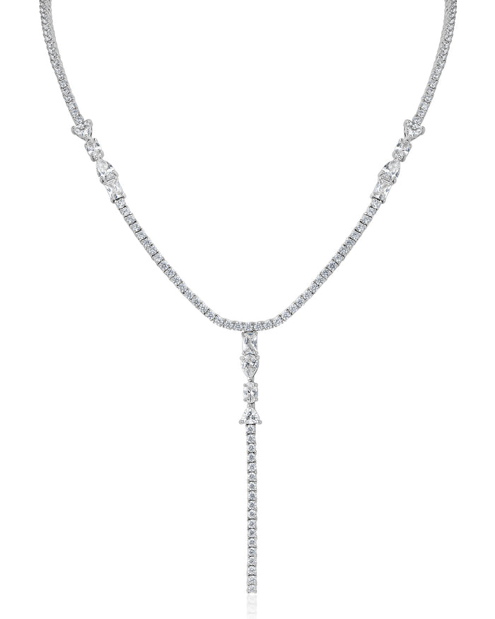 Multi Shape CZ Y-Necklace