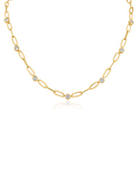 Delicate Link CZ Necklace