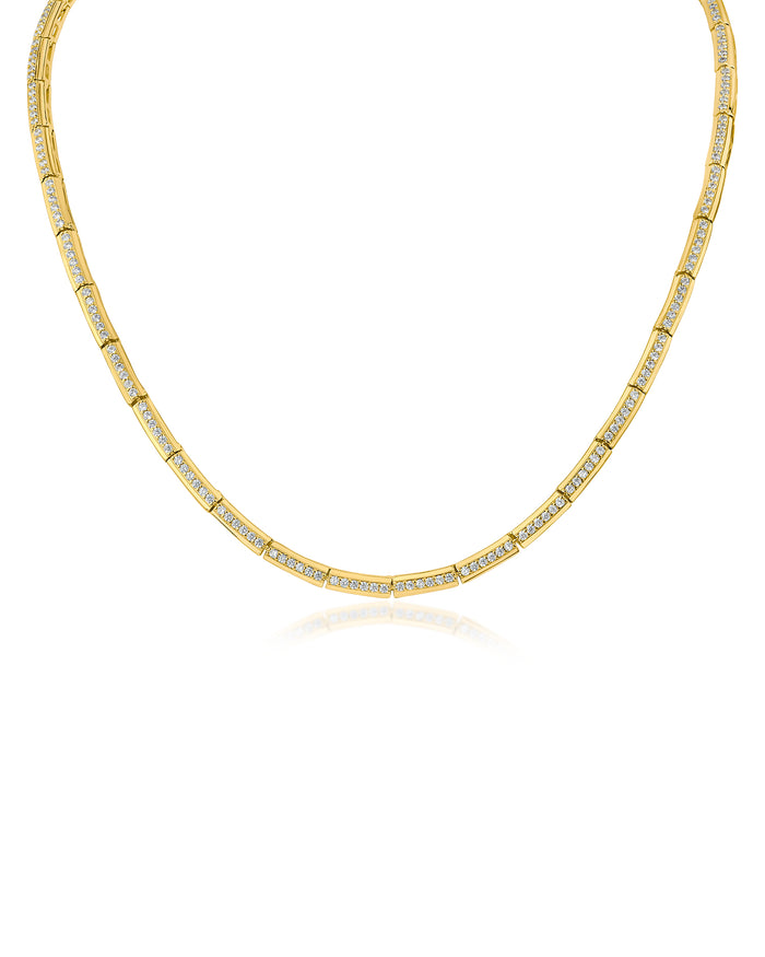 Pave CZ Collar Necklace