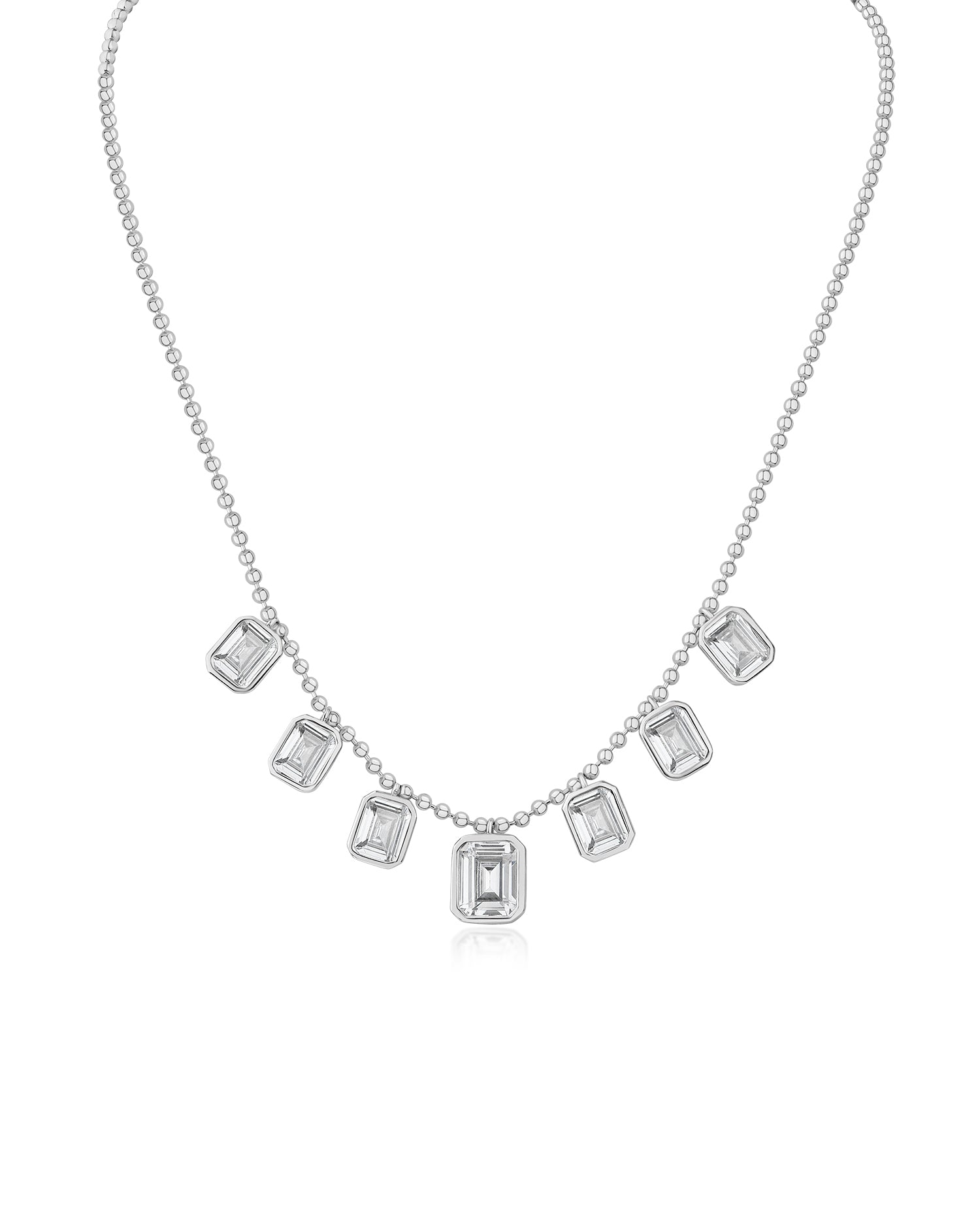 Emerald Bezel set Necklace