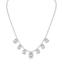 Emerald Bezel set Necklace