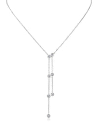 Round Bezel Double Y-Necklace