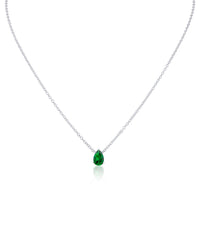 Pear CZ Pendant Necklace