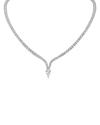 Pear CZ Drop Necklace
