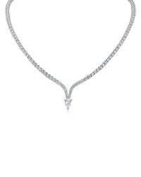 Pear CZ Drop Necklace