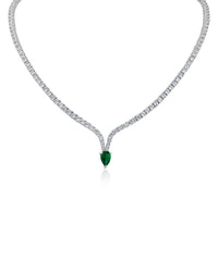 Pear CZ Drop Necklace