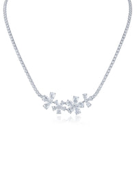 Floral CZ Necklace