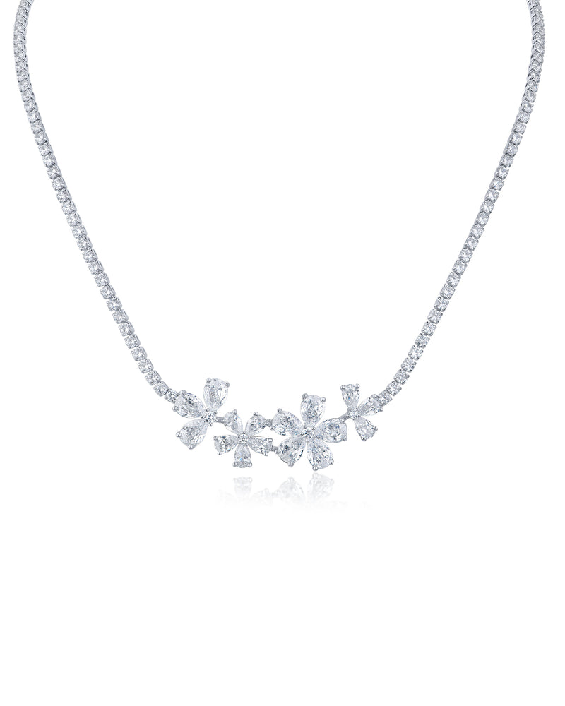 Floral CZ Necklace