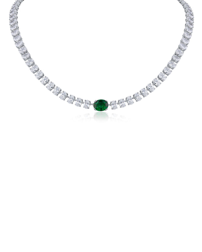 Oval CZ Necklace