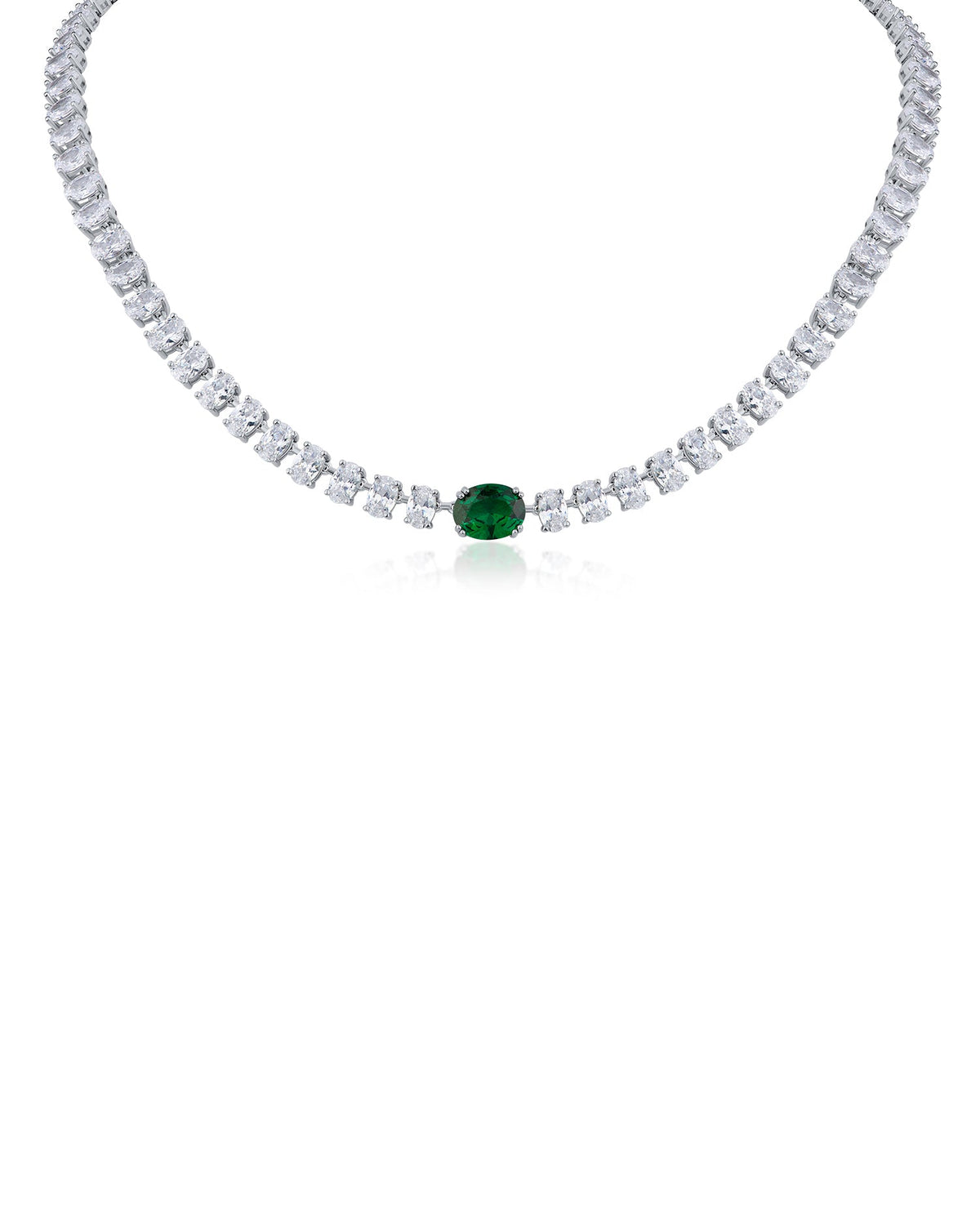 Oval CZ Necklace