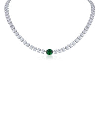 Oval CZ Necklace