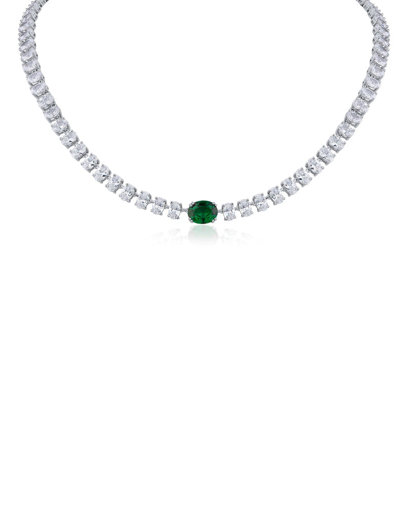 Oval CZ Necklace