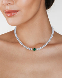 Oval CZ Necklace