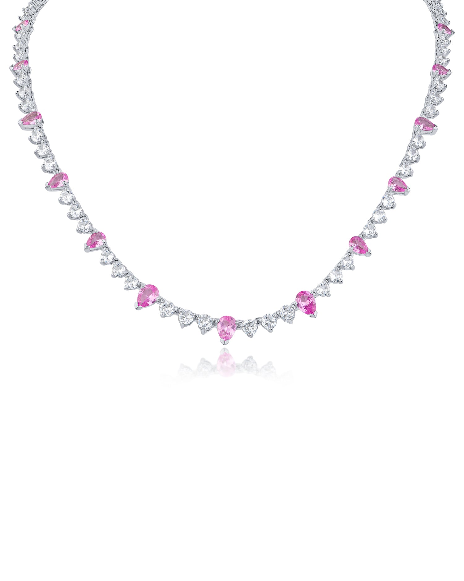 Pink Pear Collar Necklace