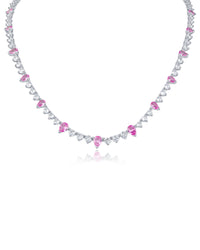 Pink Pear Collar Necklace