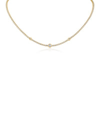 Round and Metal Alternating Bangle