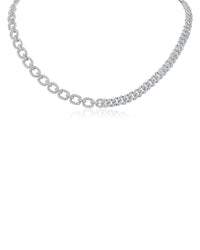 Two-Chain CZ Fusion Necklace