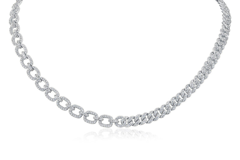 Two-Chain CZ Fusion Necklace