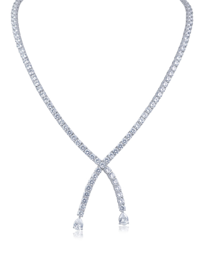 CZ Crossover Necklace