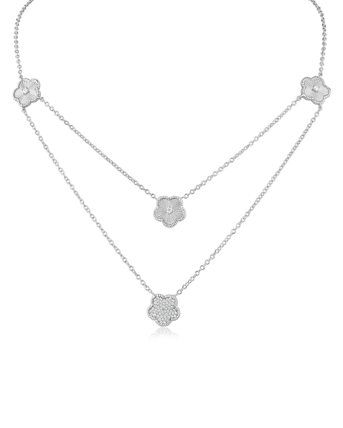 Double Stranded Clover Necklace