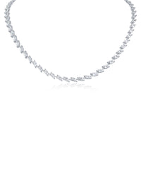 Marquise CZ Tennis Necklace