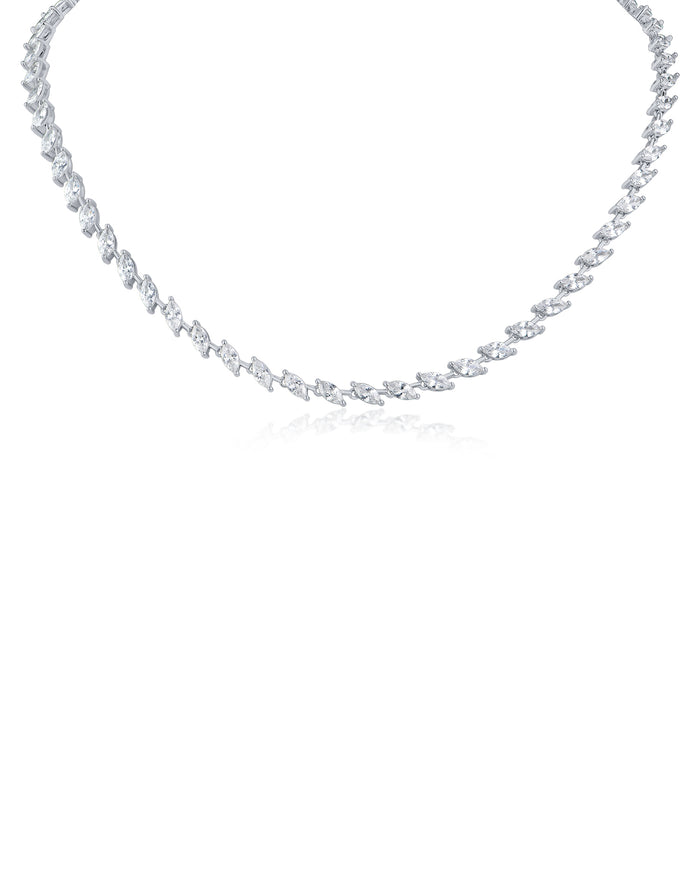Marquise CZ Tennis Necklace