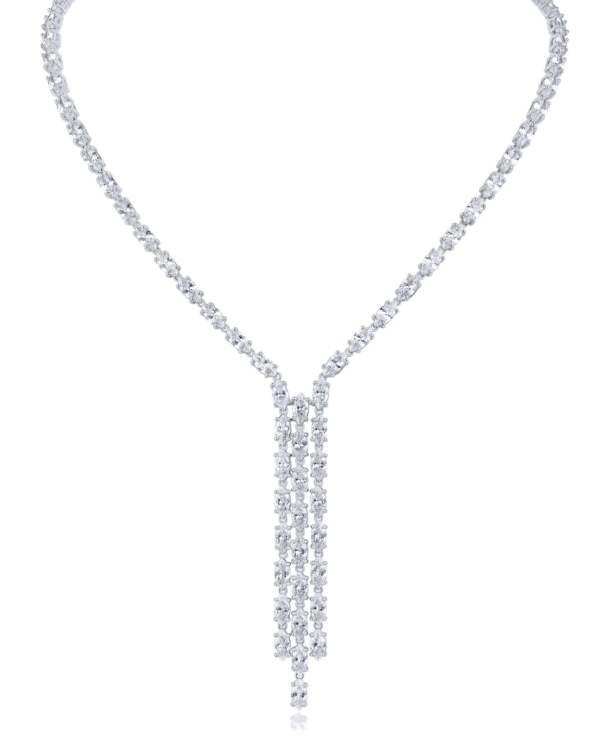 Marquise CZ Fringe Necklace