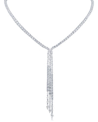 CZ Fringe Statement Necklace