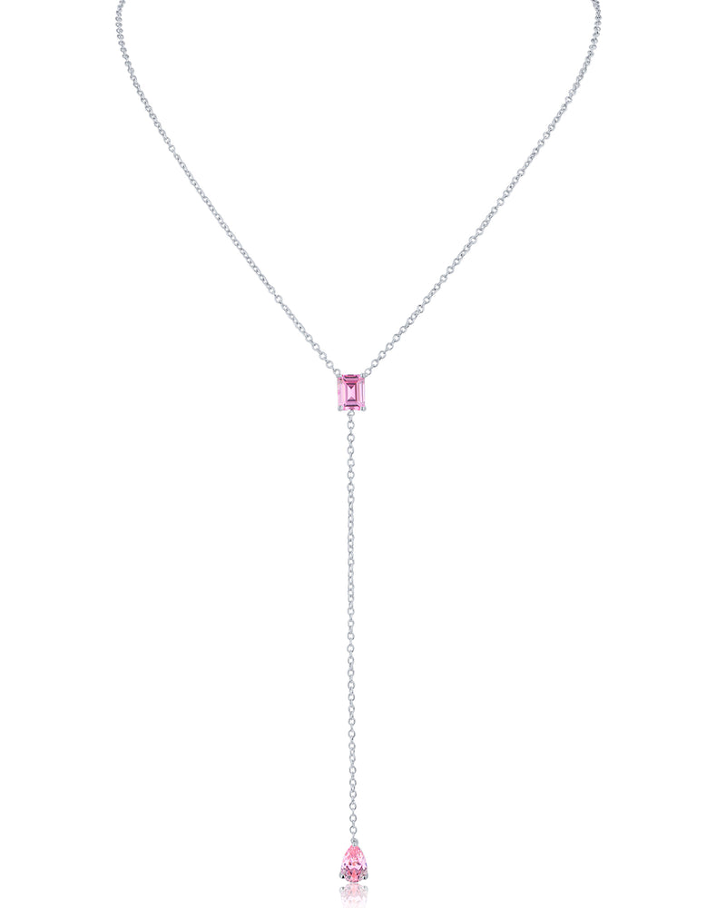 Emerald and Pear Y- Necklace