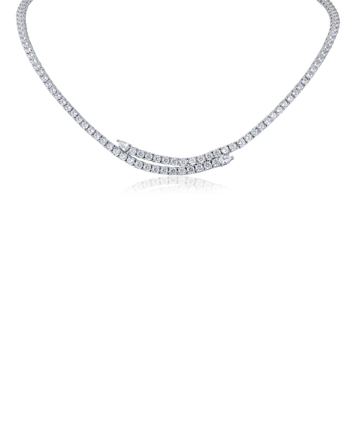 CZ Wrap Tennis Necklace