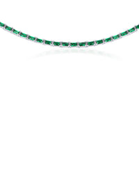 Petite Baguette CZ Tennis Necklace
