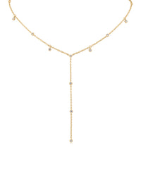 CZ Bezel Y- Necklace