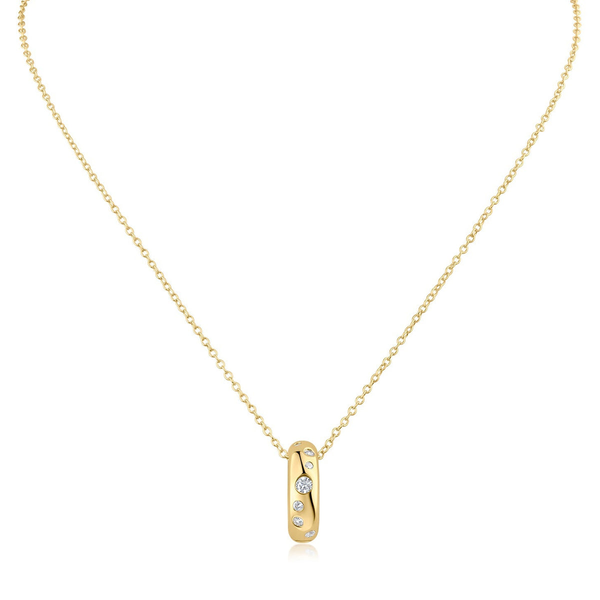 Pavé Ring Pendant Necklace