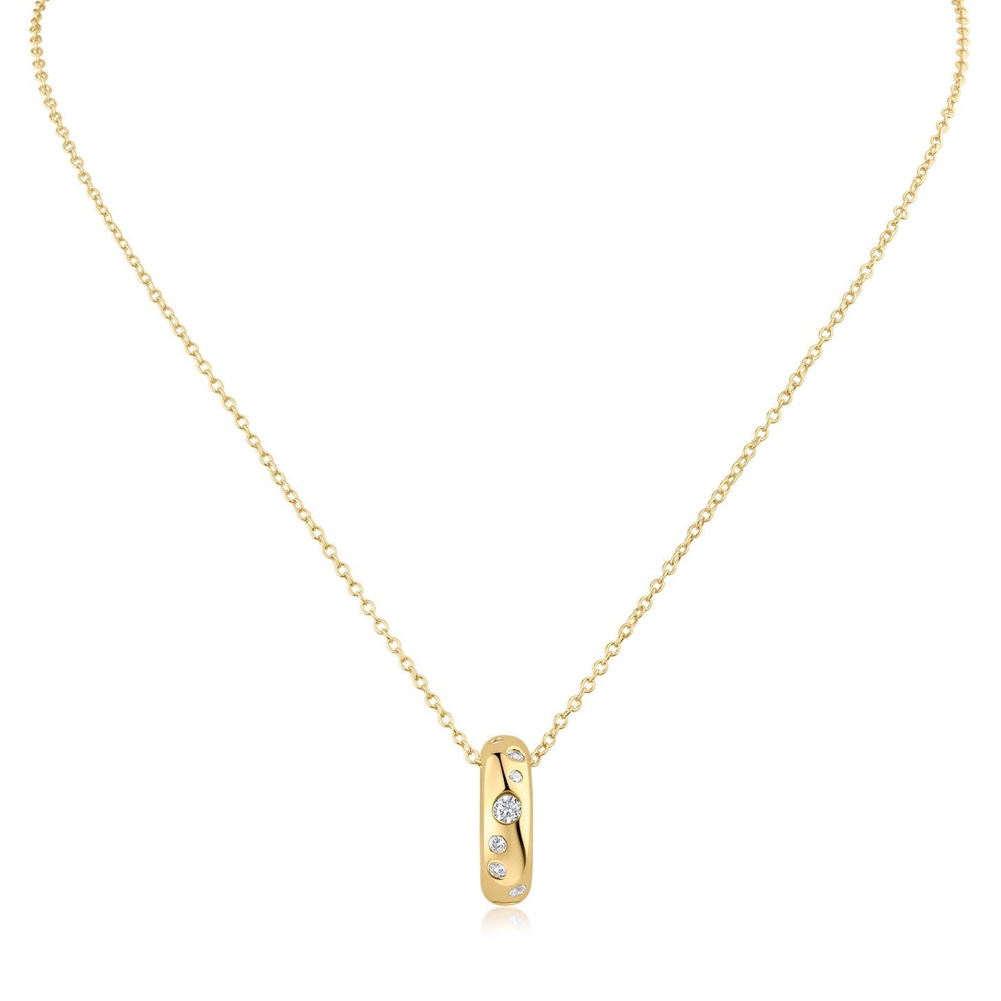 Pavé Ring Pendant Necklace