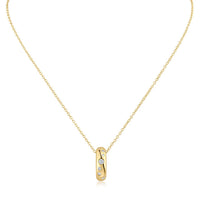 Pavé Ring Pendant Necklace
