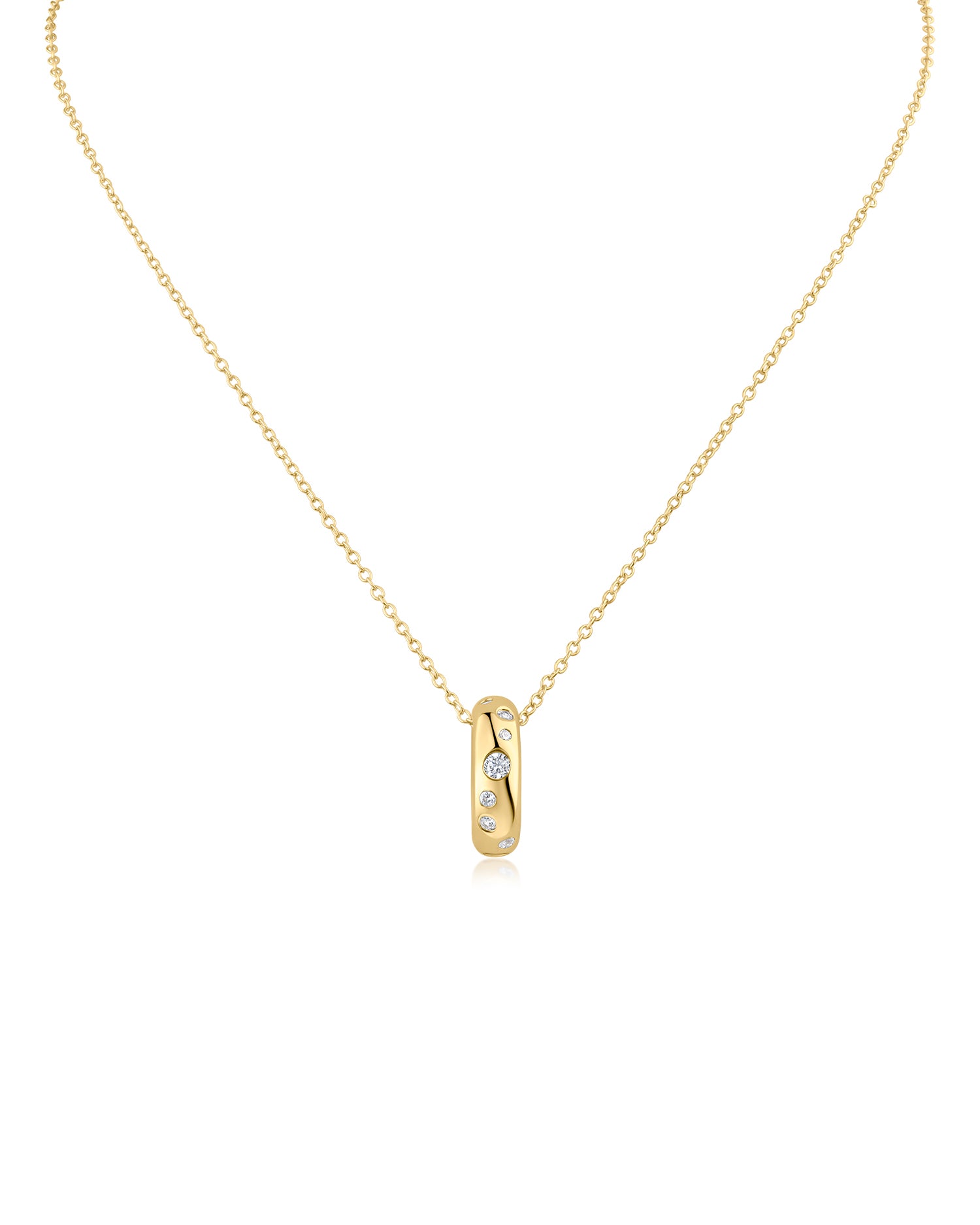 Pavé Ring Pendant Necklace