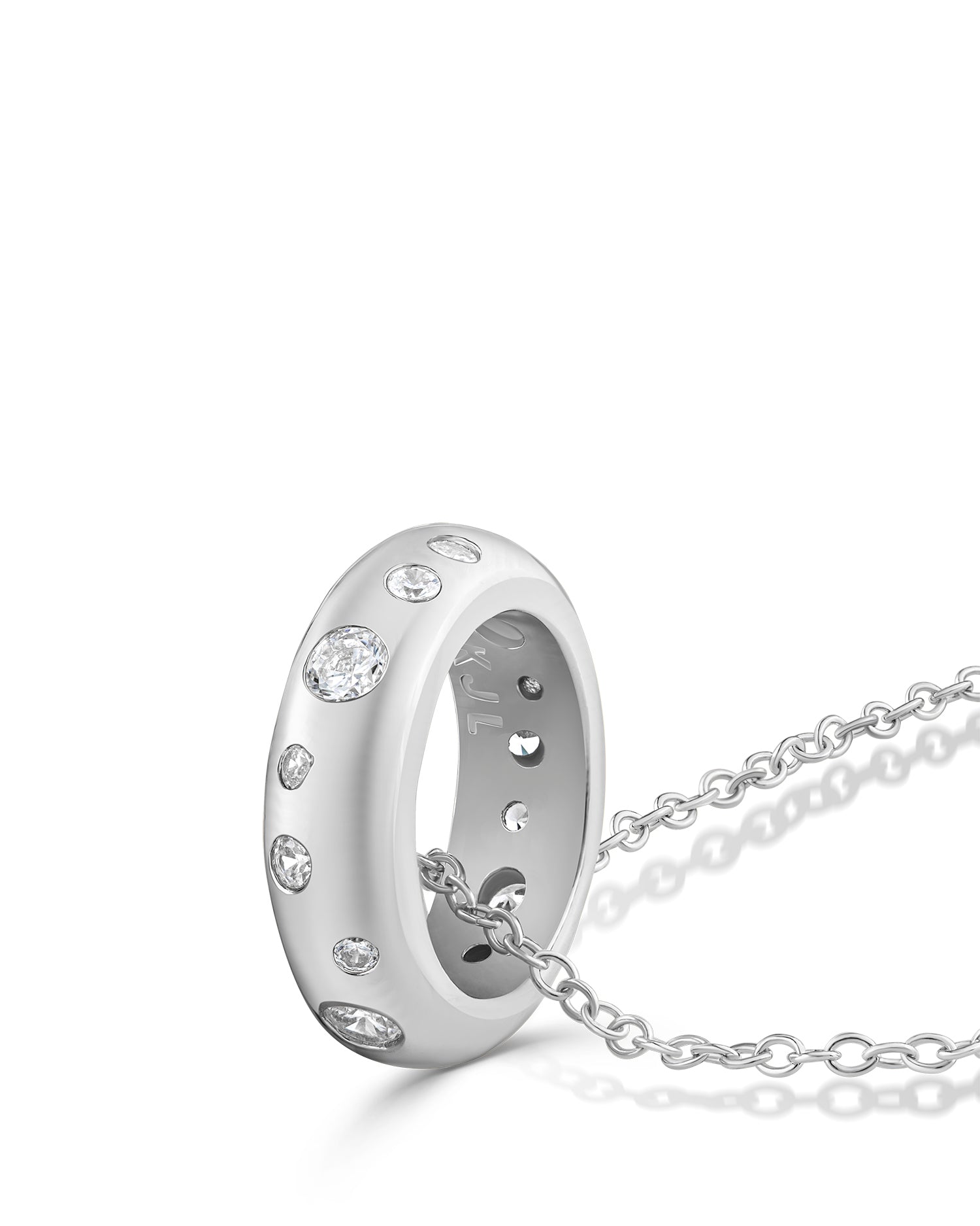 Pavé Ring Pendant Necklace