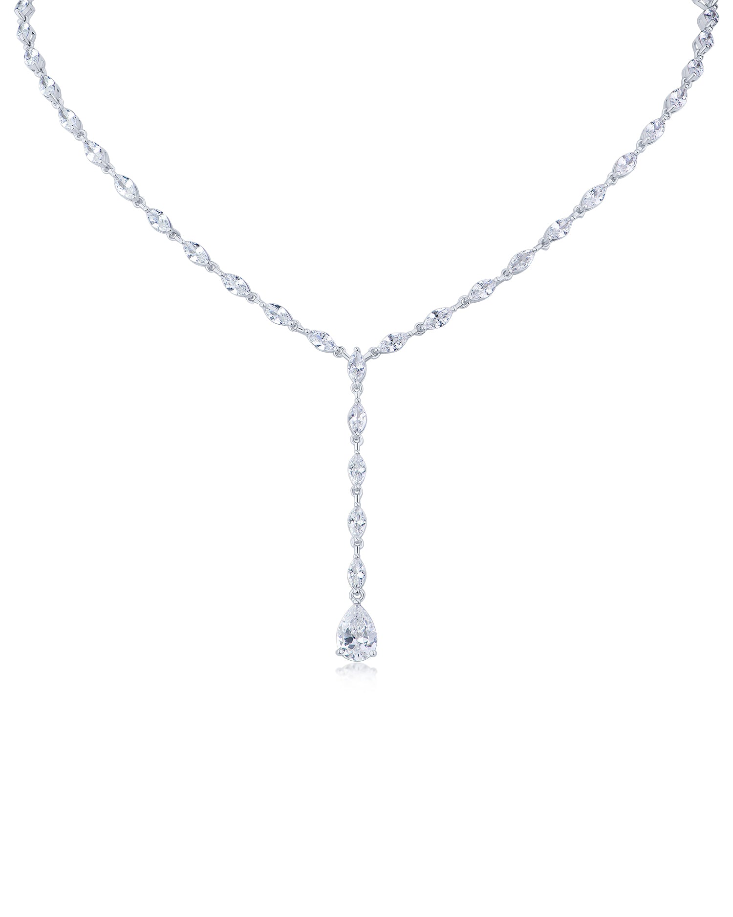 Marquise CZ Y-Drop Necklace