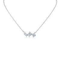 Multi Shape CZ Pendant Necklace