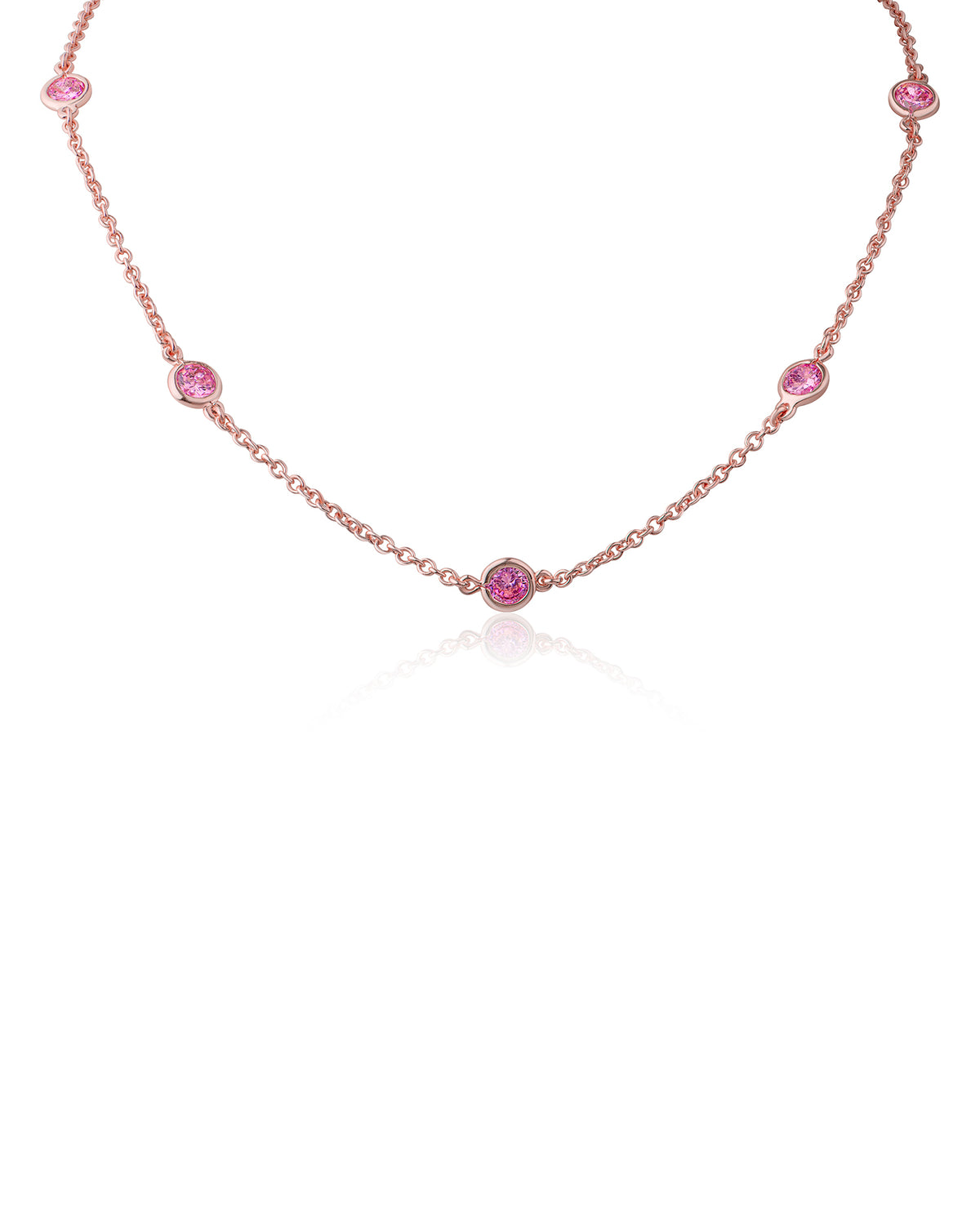 16" Pink Station Necklace