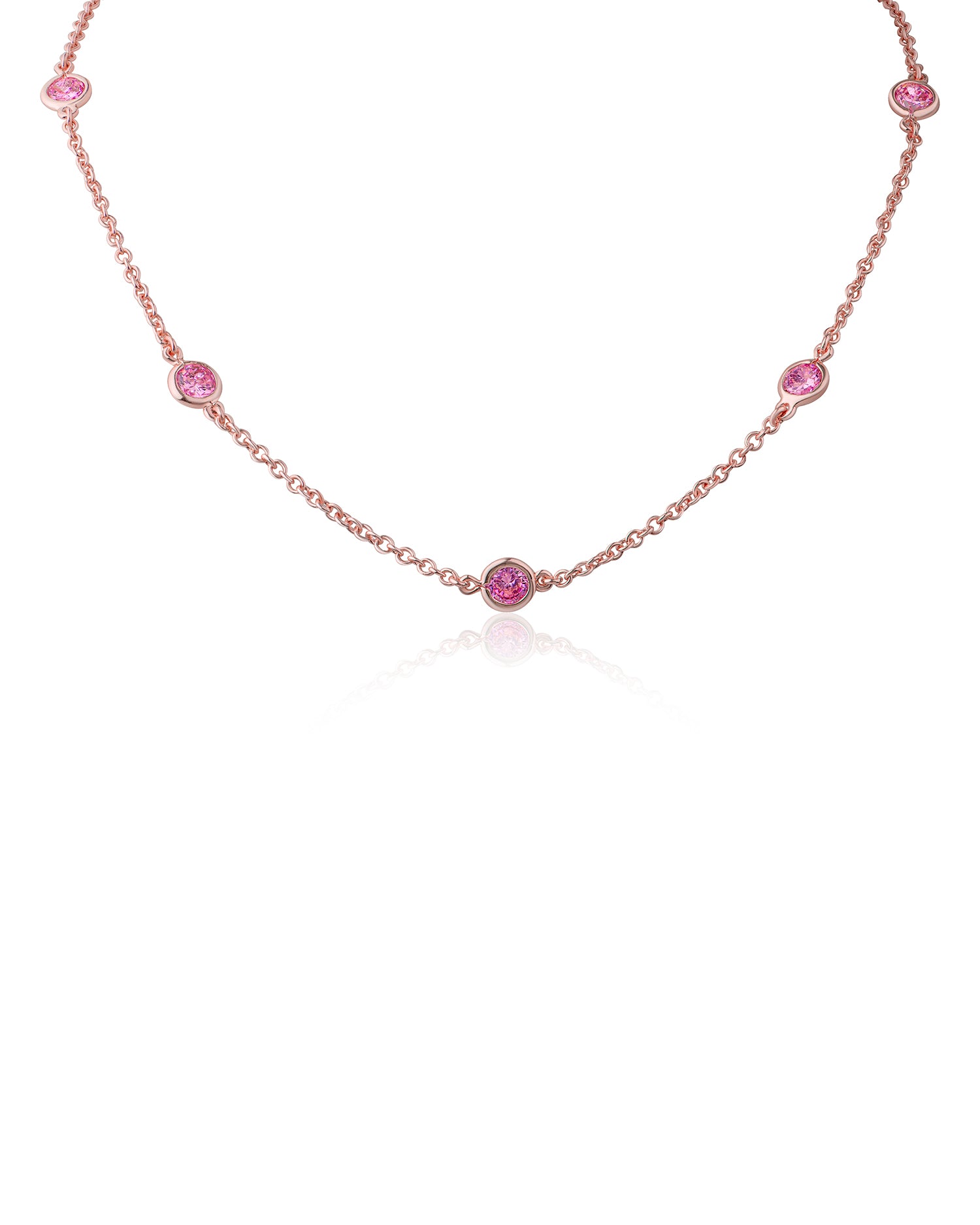 16" Pink Station Necklace