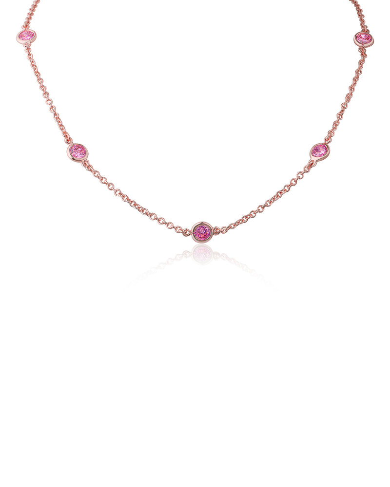 16" Pink Station Necklace
