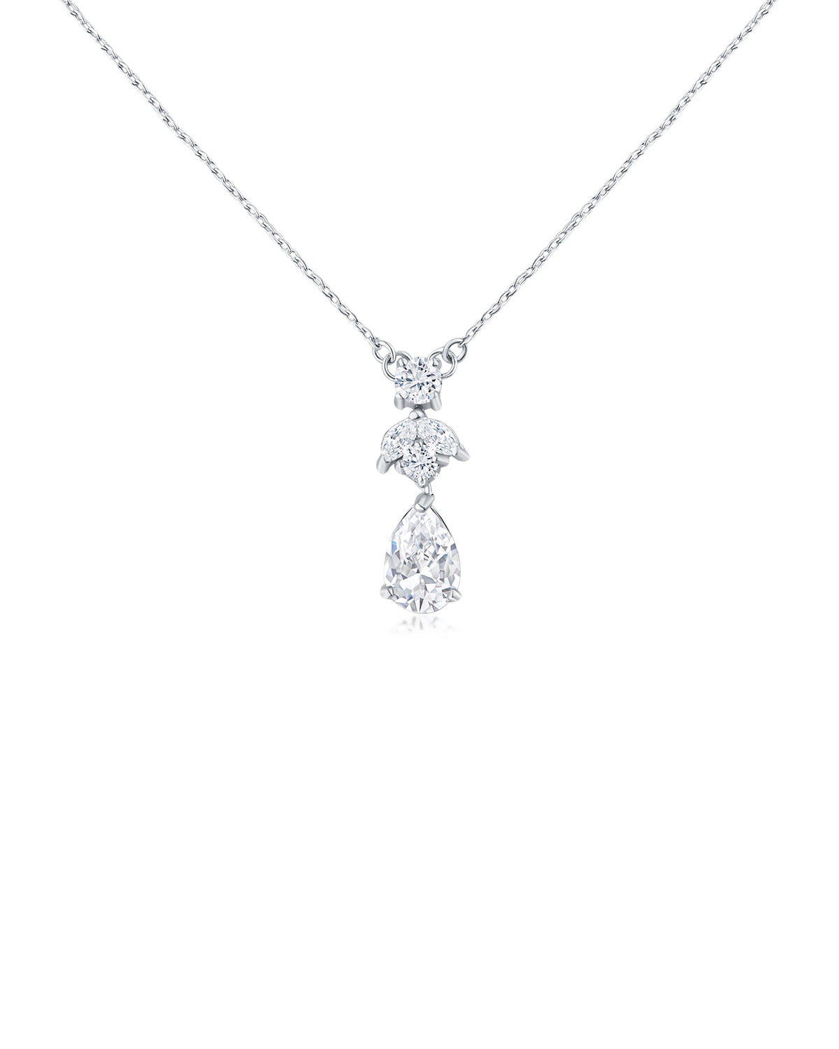 Mixed CZ Pendant Necklace