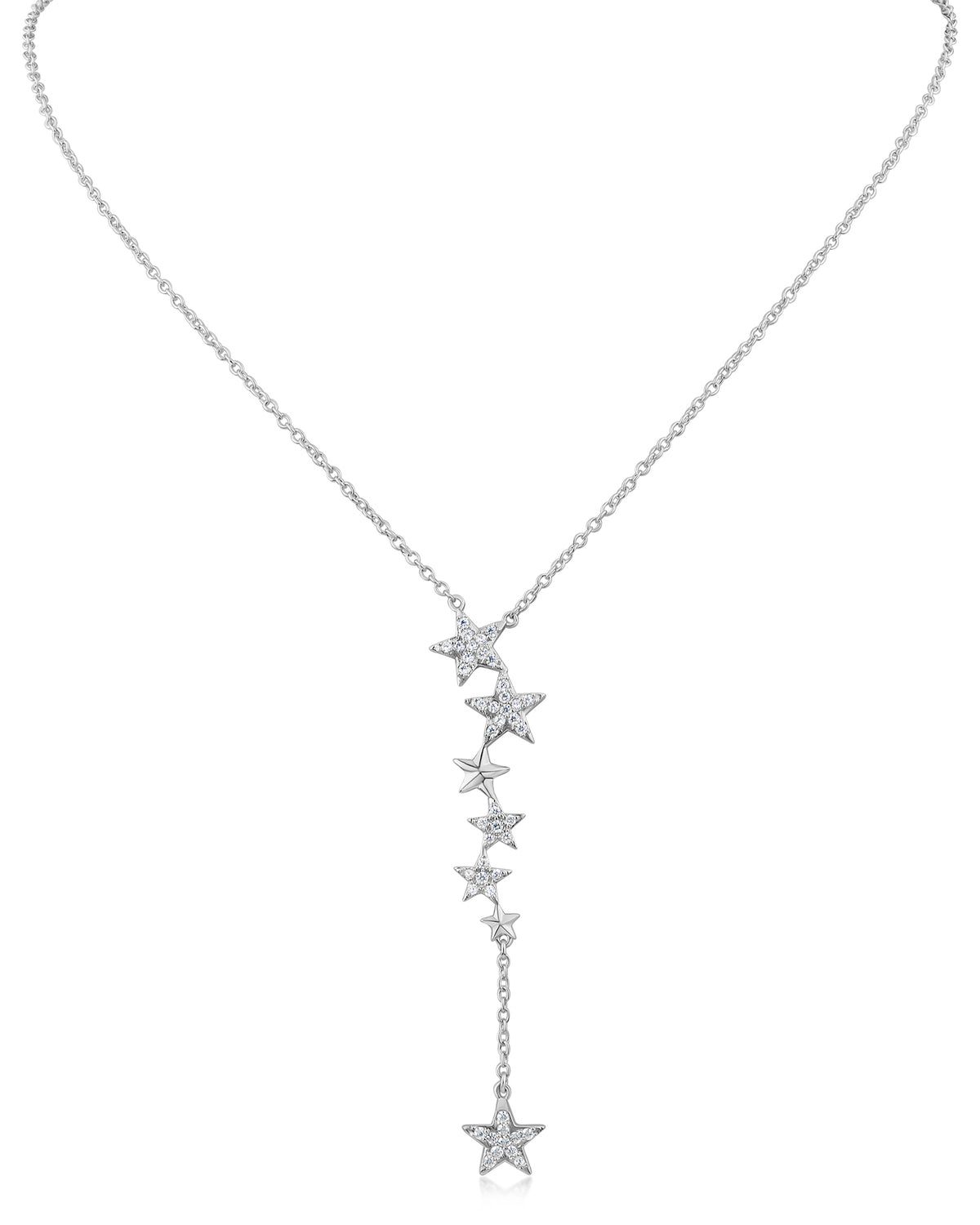 Pave Star "Y" Necklace