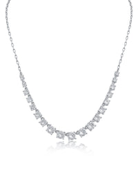 Round Graduated CZ and Chain Necklace
