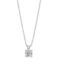 CZ Princess Pendant Necklace