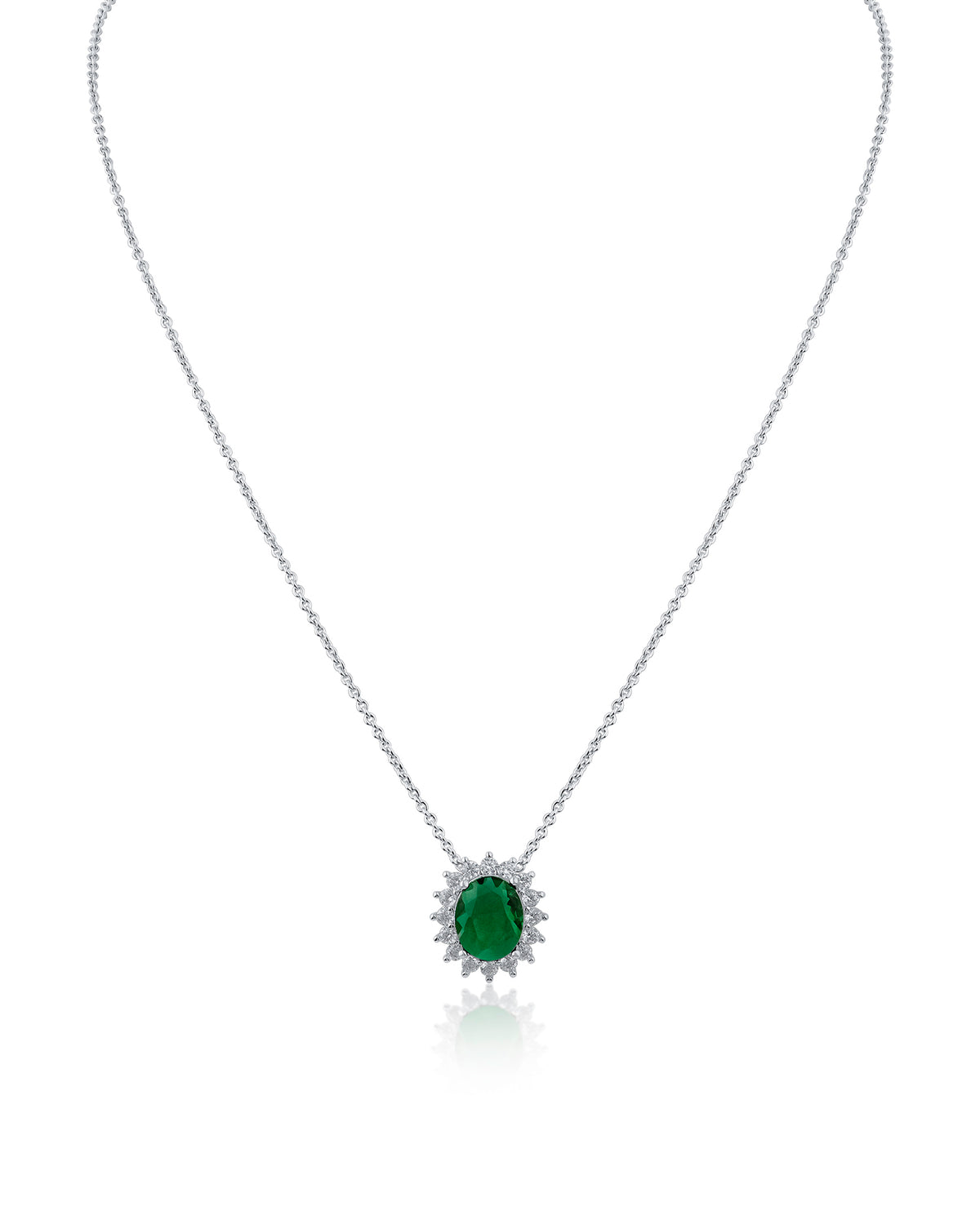Oval Sapphire Pendant Necklace